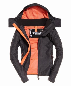 Superdry Technical Hooded Cliff Hiker Női Kabát Szürke/Korall | HGECO5643